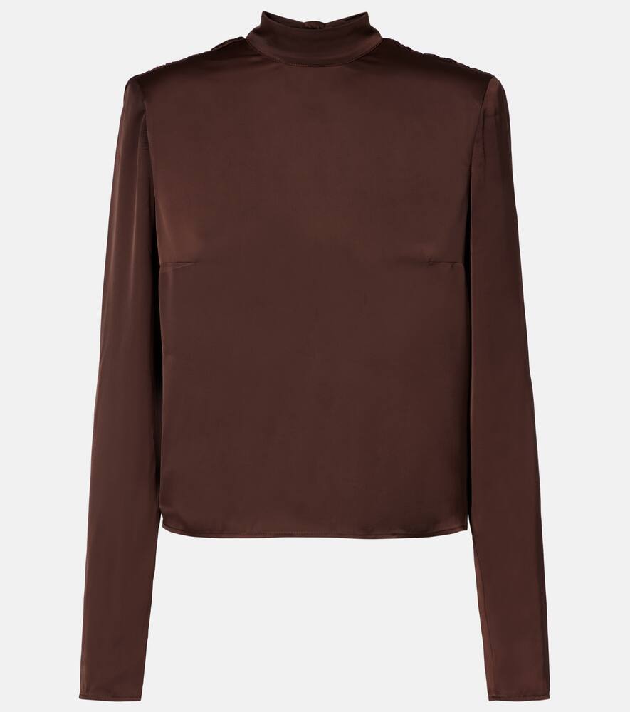 

Липика топ из сатина Rotate, Chicory Coffee