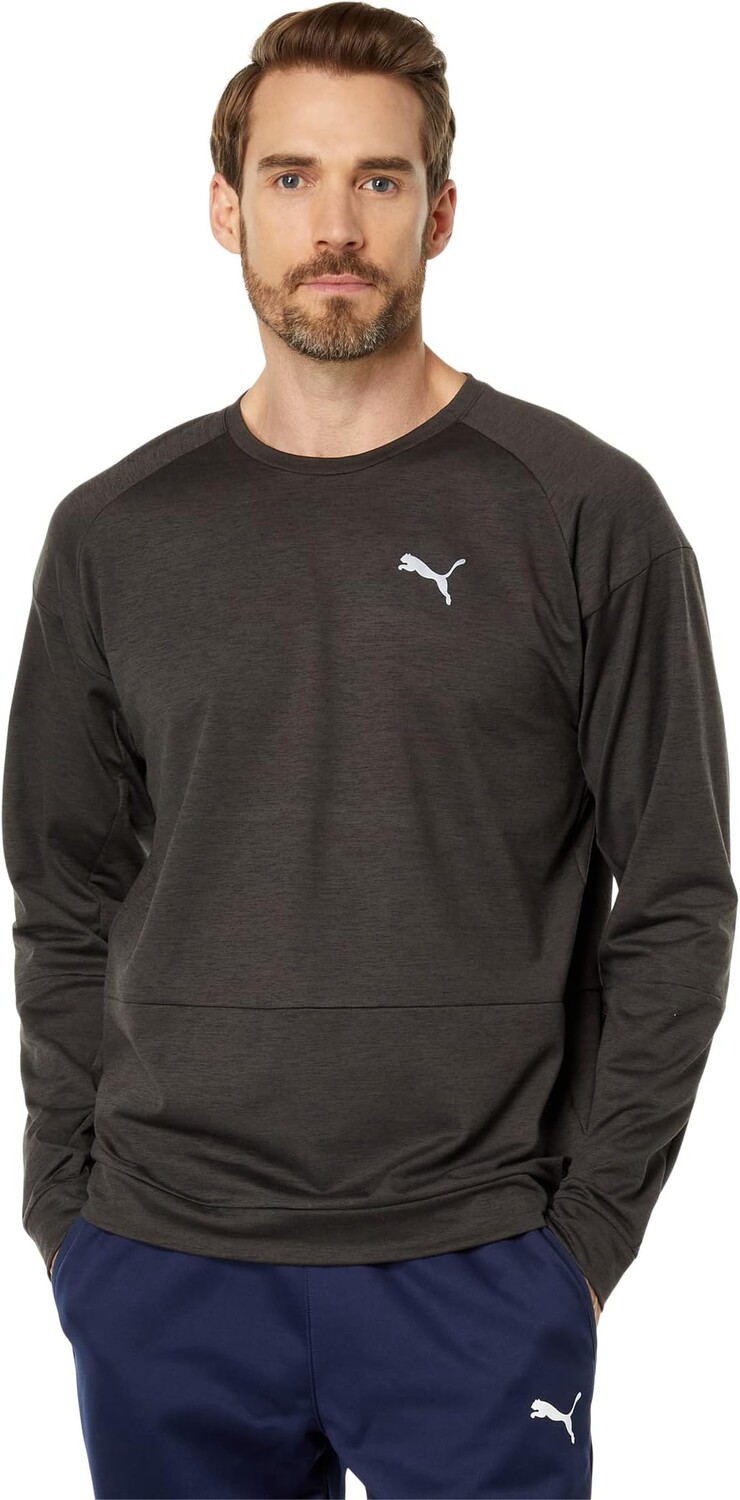 

Толстовка PUMA Train Cloudspun Crew Neck, цвет Puma Black Heather