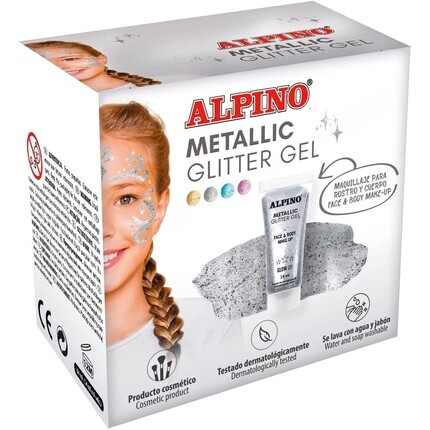 

Alpino Fiesta Гель-блеск металлик серебристый, 6 шт.