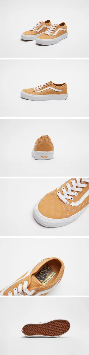 Мужские низкие кроссовки Old Skool Tapered VR3 Check Honey Yellow от Vans — фото 2