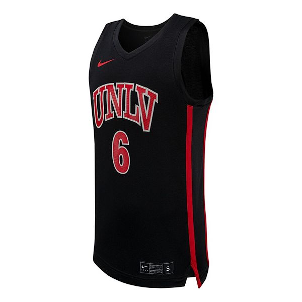 Мужская баскетбольная майка #6 black unlv rebels replica Nike — фото 3