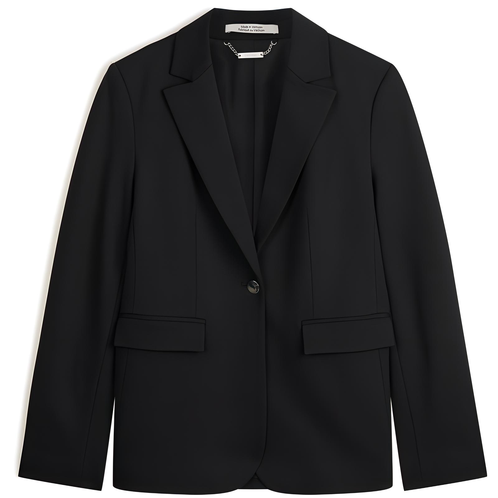 

Calvin Klein Однобортный пиджак с вырезом лацканом, UB1-Space Black