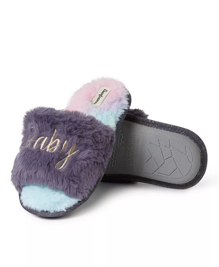 Детские тапочки Lana Fuzzy Slide - Babe Squad Dearfoams, фиолетовый — фото 3