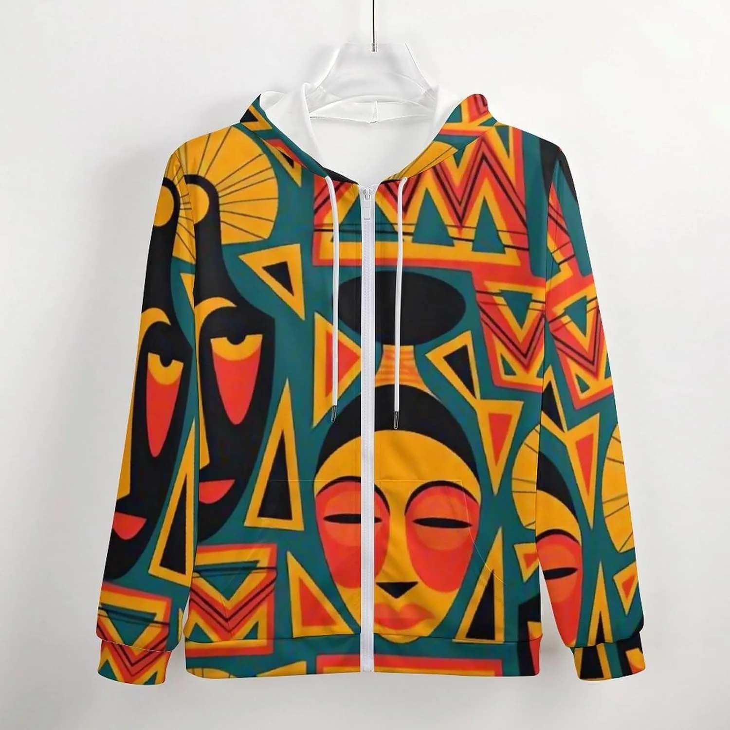 Толстовка с капюшоном African Tribal, мужская, на молнии, оверсайз — фото 4