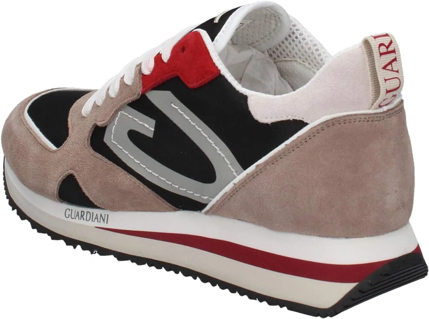 Кроссовки GUARDIANI Taupe/Black Multicolor Agm220003 Herrenschuhe Beige Rot Grau Alberto Guardiani, бежевый — фото 2