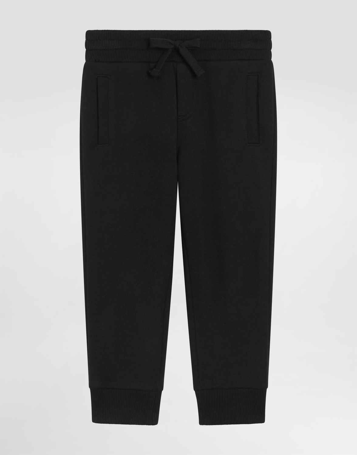 

Флисовые брюки с фирменной пластиной DOLCE & GABBANA, черный