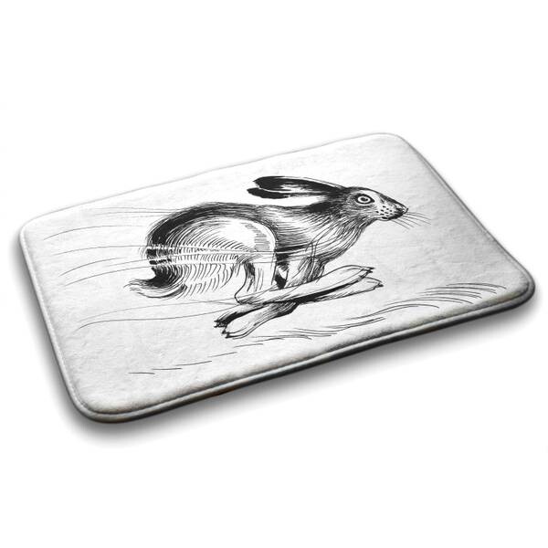 

Коврик для ванной Tulup Tier Hase, 90x1x90 см, белый
