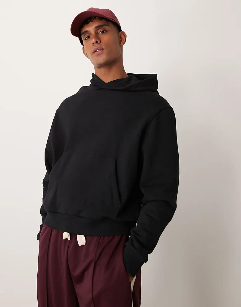 

Свободная толстовка с капюшоном черного цвета ASOS DESIGN