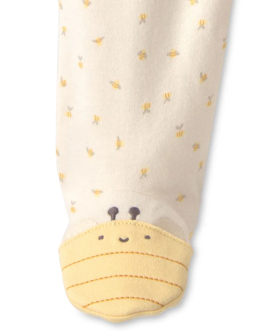 Детский комбинезон Baby Girl's Bee с двусторонней молнией Carter'S, слоновая кость — фото 4
