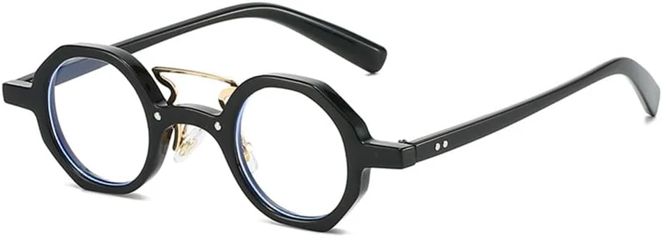 

Солнцезащитные очки UV400, круглые, двойная перемычка, стиль панк с заклепками, прозрачные градиентные, унисекс, для спорта на открытом воздухе, черно-прозрачные