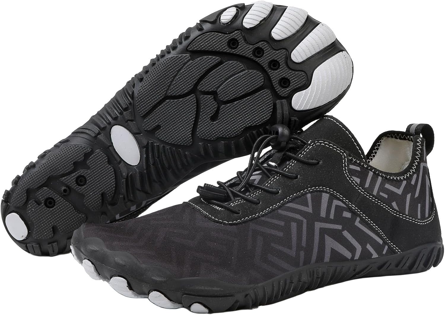 

Кроссовки для мужчин Hike Pro Footwear с широкой колодкой, походные и прогулочные кроссовки, здоровые и нескользящие, водонепроницаемые кроссовки для трейлового бега Generic, черный