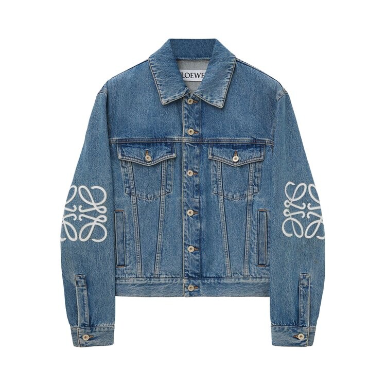 

Куртка Loewe Anagram Jacket, цвет Mid Blue Denim