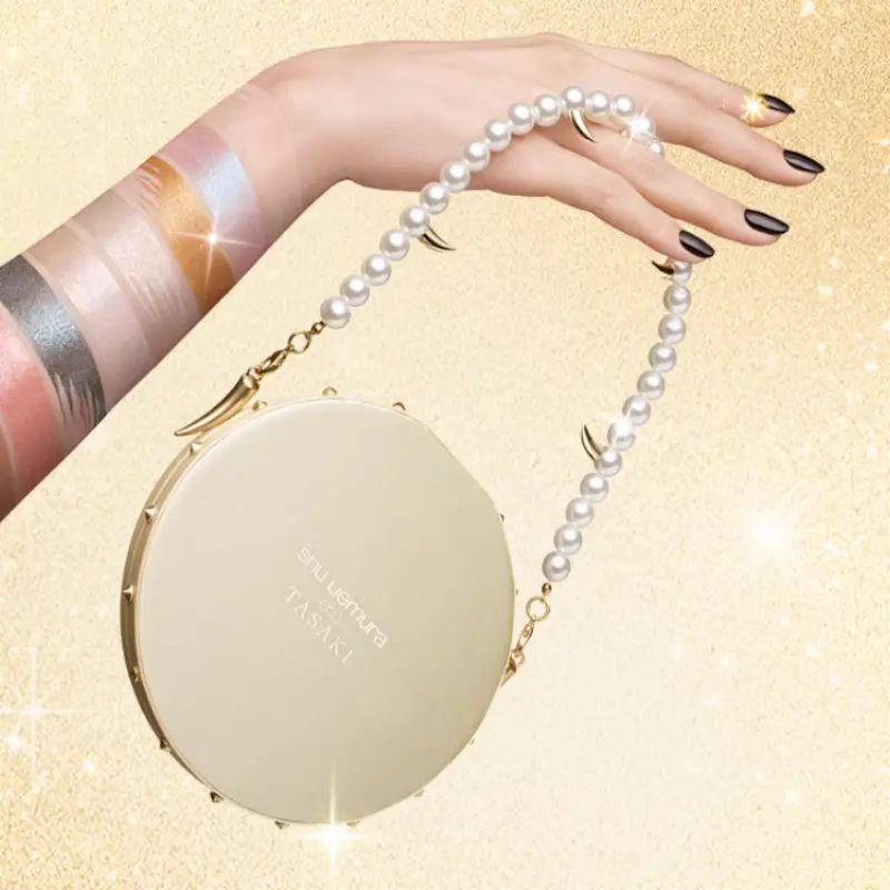 Zhicunxiu x tasaki рождественский лимитированный клатч тени для век с жемчужным эффектом легко растушевываются стойкие 13,9 г Shu Uemura — фото 2