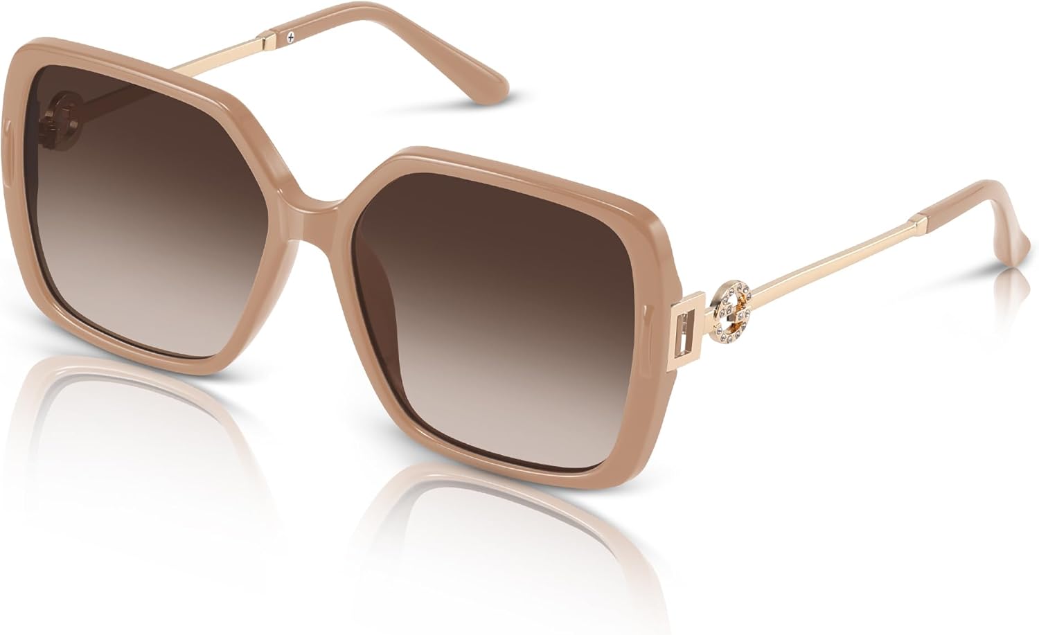 

Винтажные квадратные солнцезащитные очки большого размера для женщин и мужчин, ретро-стиль, дизайнерские очки с защитой от УФ-излучения Foliful, A06-coffee/Gradient Gray and Brown Lens