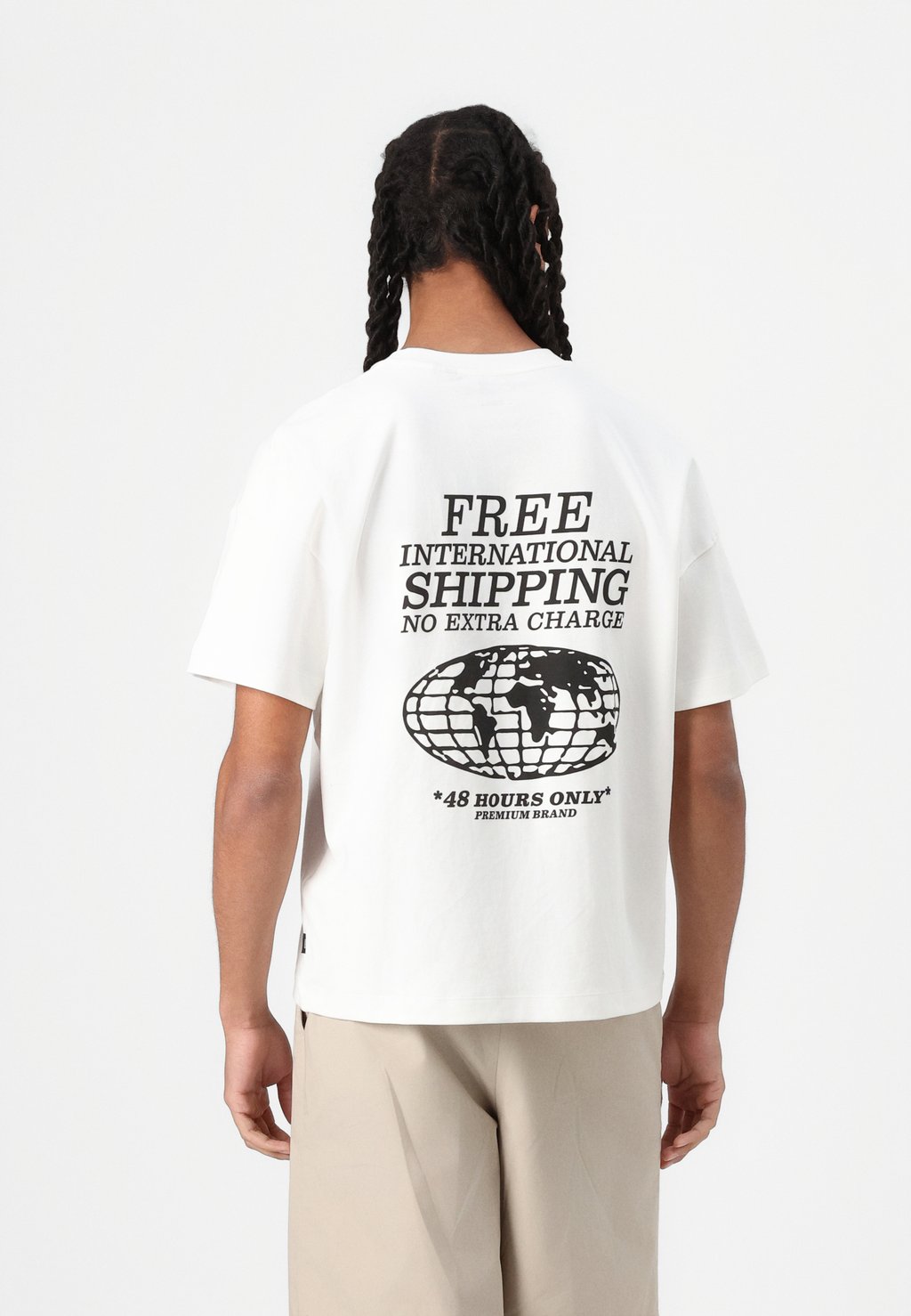 

Футболка с принтом JPRBLAURBAN GLOBE TEE UNISEX Jack & Jones, кремовый