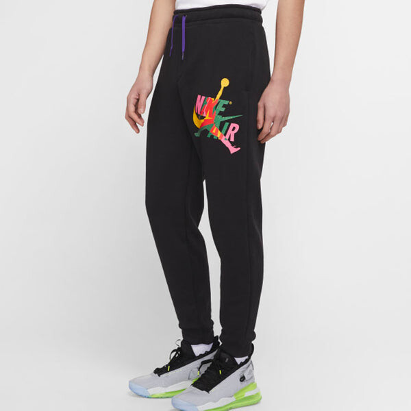 Спортивные штаны Air Jordan Fleece Lined Casual Sports Pants Black, черный — фото 3