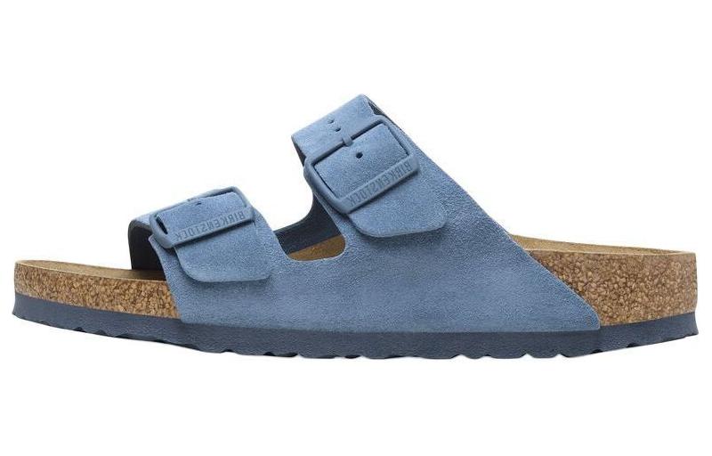 Birkenstock Тапочки-слайды Arizona Soft Footbed унисекс синего цвета