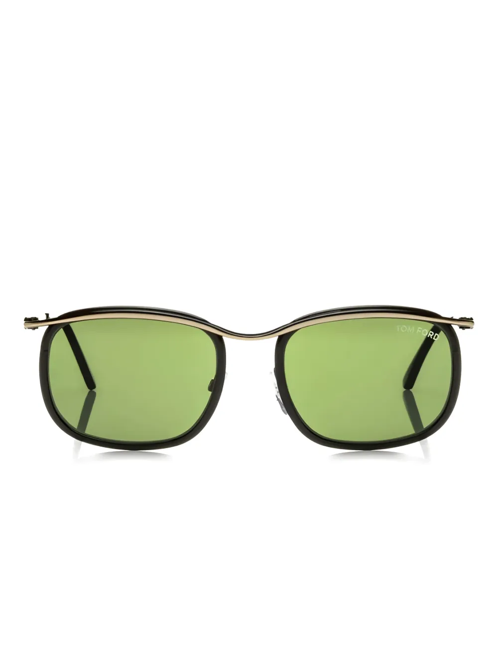 

Солнцезащитные очки Browline в золотой оправе TOM FORD Eyewear, черный