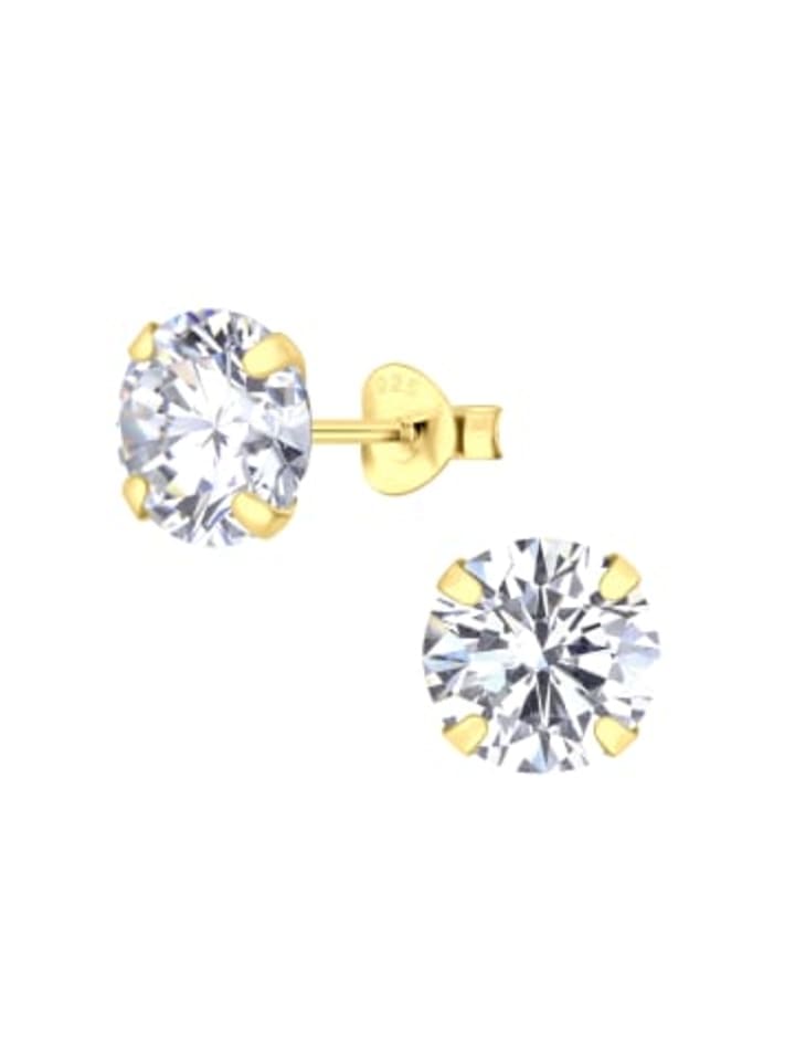 

Alexander York Серьги-гвоздики с круглым цирконием 7 мм в оправе из серебра 925 пробы, комплект из 2 штук