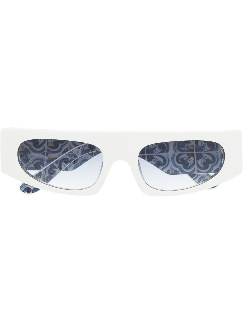 

Солнцезащитные очки в квадратной оправе с логотипом Dolce & Gabbana Eyewear, белый