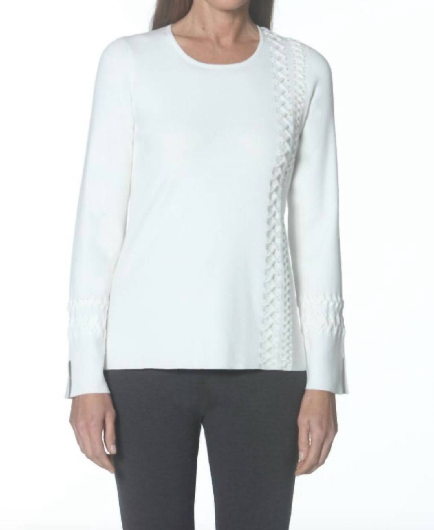 

Туника цвета слоновой кости с узором «крест-накрест» J'Envie/Eli