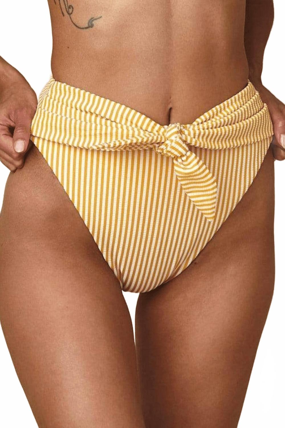 

Плавки-бикини Paula Tie-Up в канареечную полоску Montce, Canary Stripe