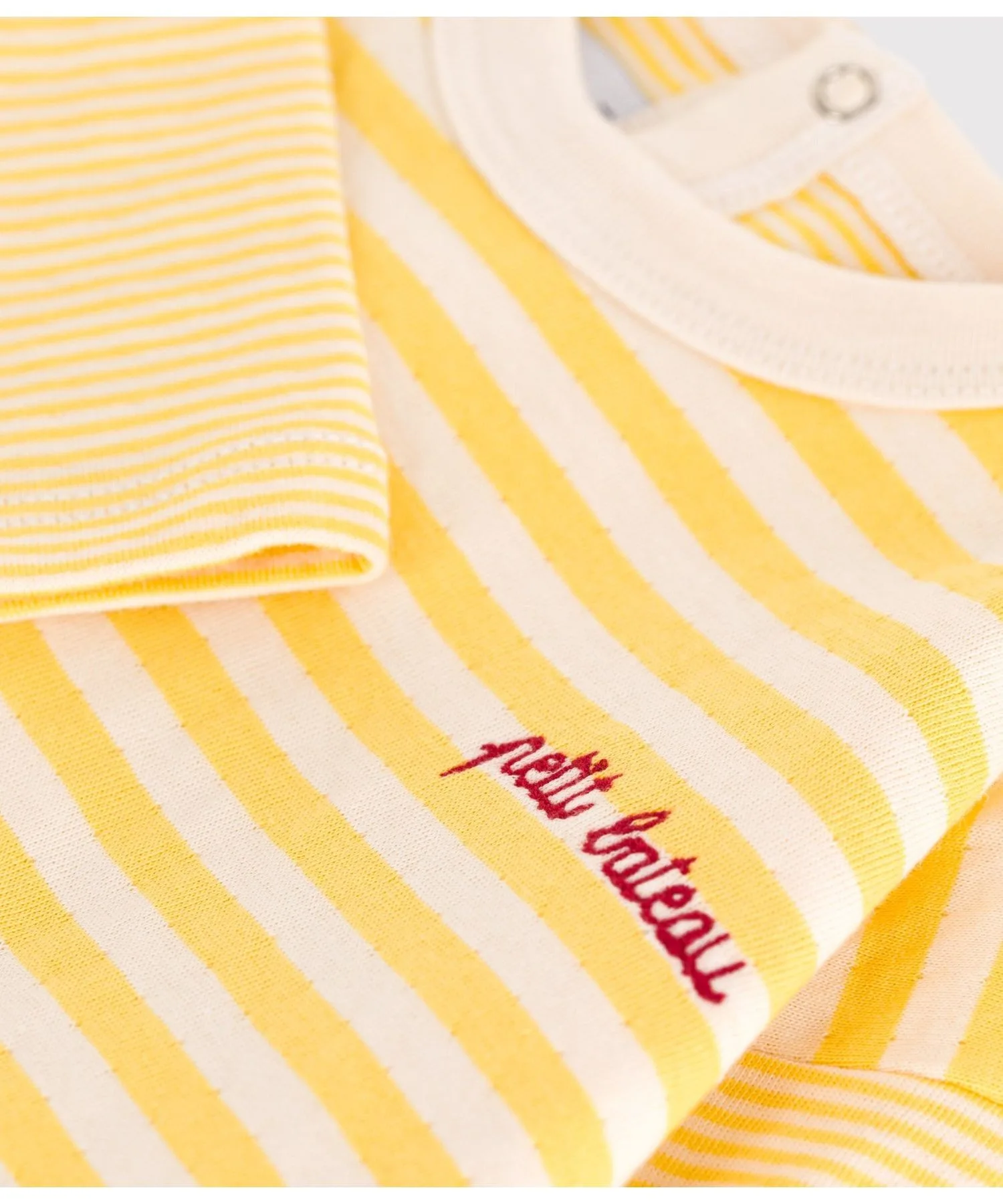 Детская футболка с длинным рукавом полоска PETIT BATEAU бело-синяя — фото 3