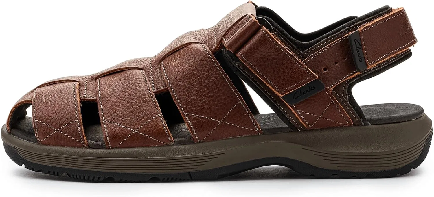 Спортивные сандалии Clarks, темно-коричневая кожа — фото 4