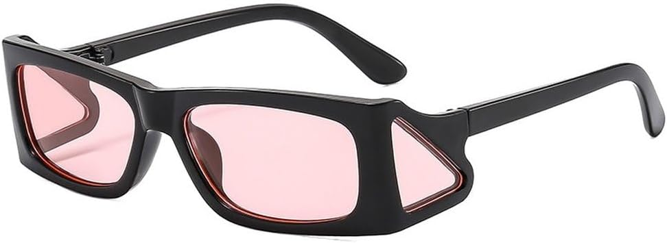 

Модные уникальные маленькие квадратные солнцезащитные очки для женщин в стиле ретро с прозрачными линзами цвета океана, модные панк-солнцезащитные очки с защитой от УФ-излучения UV400 для мужчин SKFGNX, Black Pink