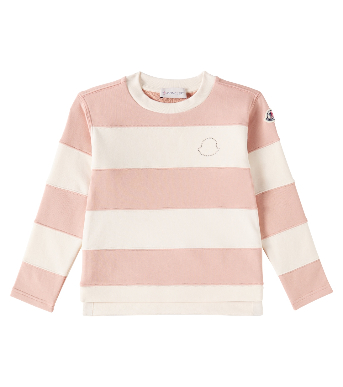 

Хлопковый флисовый свитшот Moncler Enfant, розовый