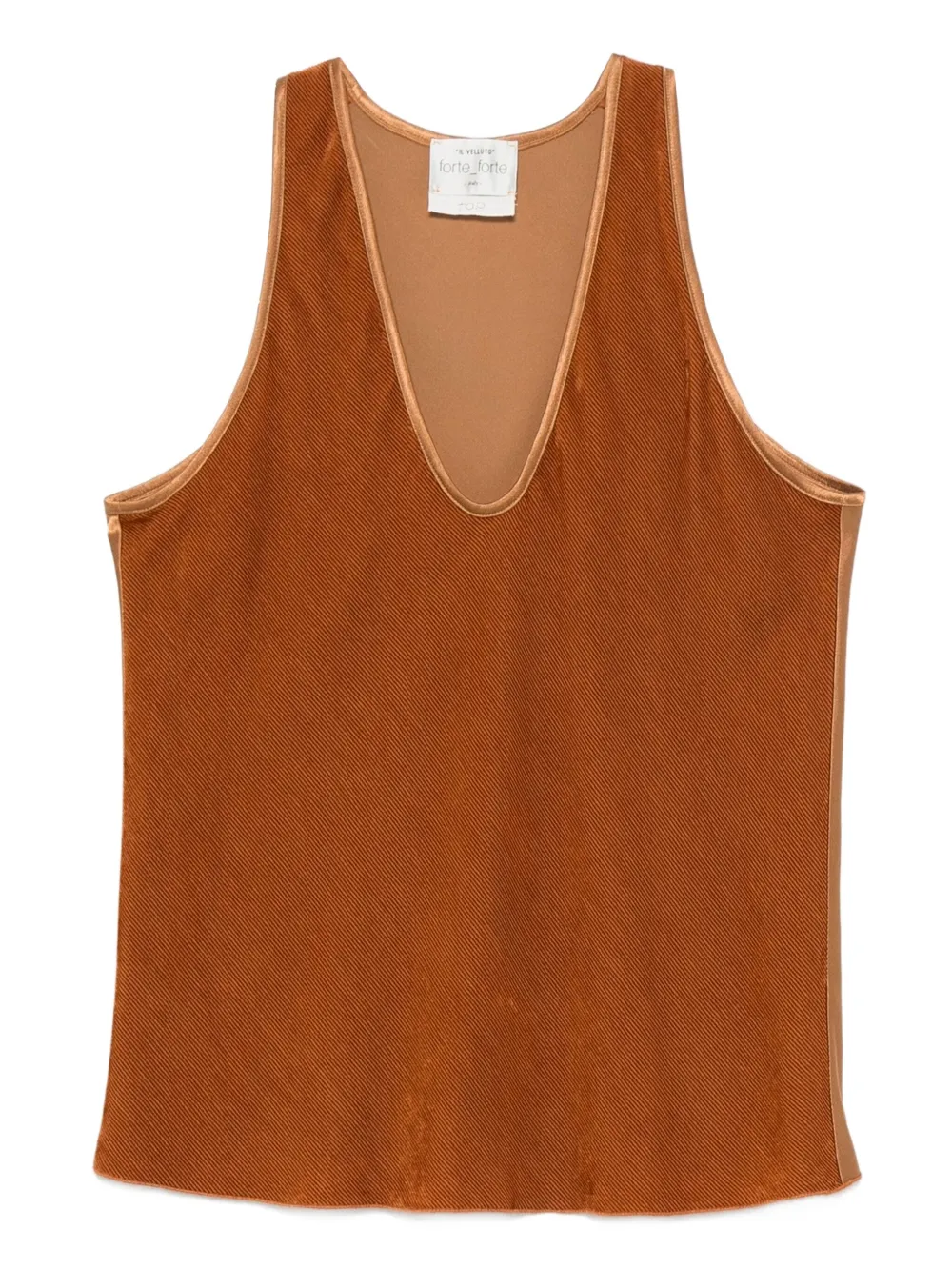 

Топ с U-образным вырезом Forte Forte, коричневый