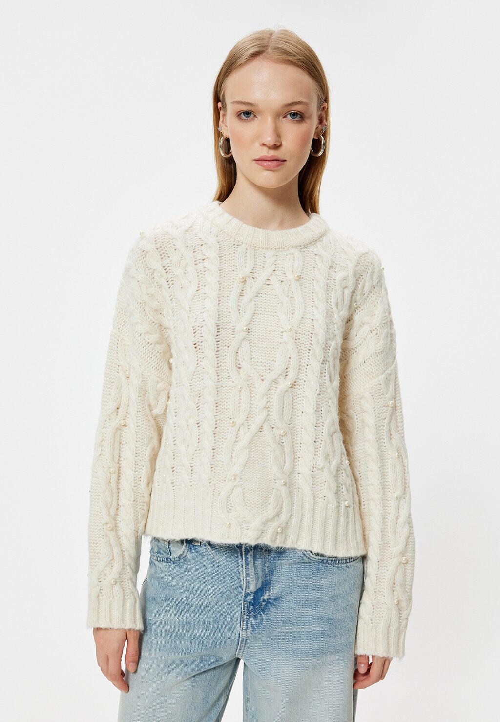 

Джемпер TEXTURED Koton, белый