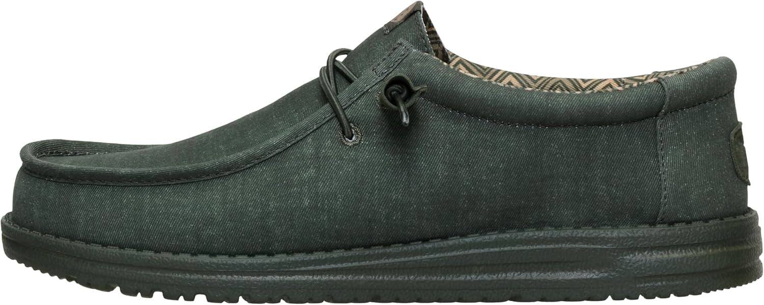 

Мужские лоферы HEYDUDE Wally Stretch из текстиля, Удобная легкая обувь без шнурков для мужчин, Для повседневной носки, прогулок и путешествий, зеленый