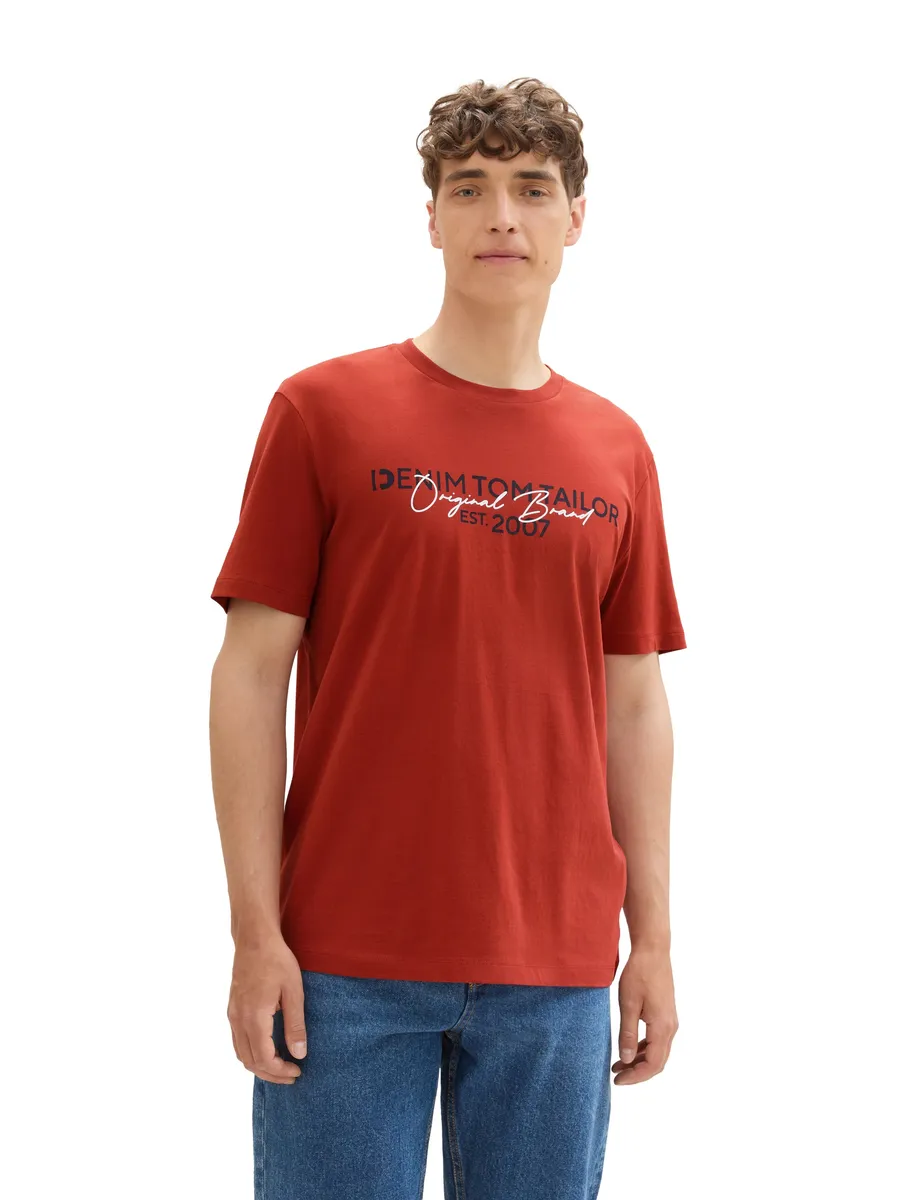 

Джинсовая футболка TOM TAILOR с принтом логотипа Tom Tailor Denim, цвет Currant Red