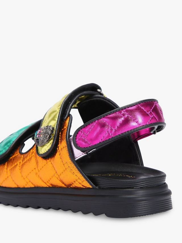 Детские мини-сандалии Orson из кожи Kurt Geiger London, Black/Multi — фото 3