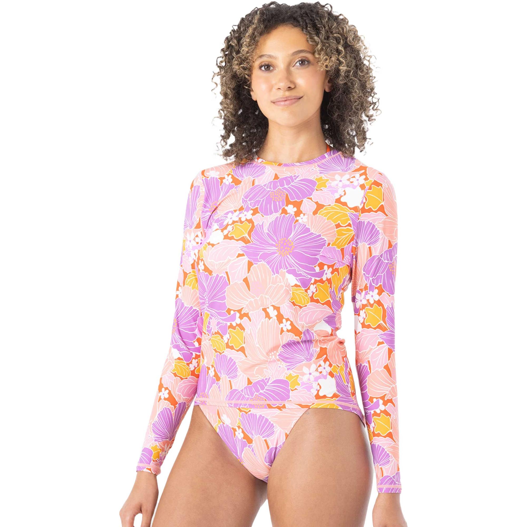 

Женская футболка-рашгард с длинными рукавами и расклешенными штанинами Blooms Sea Skippin ROXY, Lilac Multi, Фиолетовый, Женская футболка-рашгард с длинными рукавами и расклешенными штанинами Blooms Sea Skippin ROXY, Lilac Multi