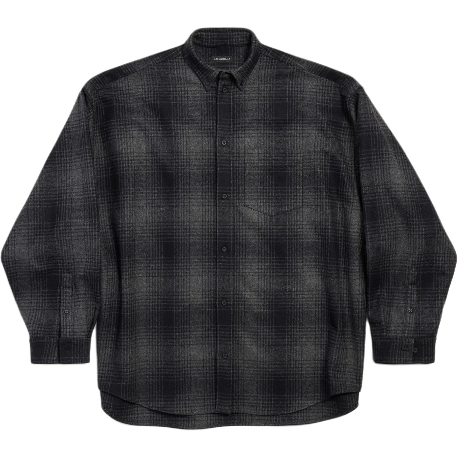 

Рубашка с воротником и пуговицами оверсайз Balenciaga, серый