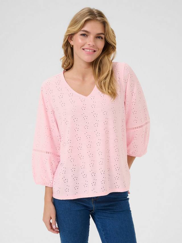 

Тайра бродери английский топ KAFFE, цвет Mid Pink