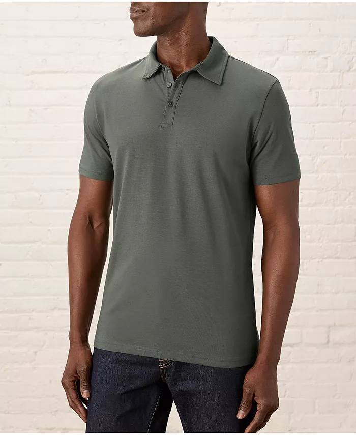 

Мужская поло из органического хлопка Luxe Stretch Jersey Slim Pact, серый