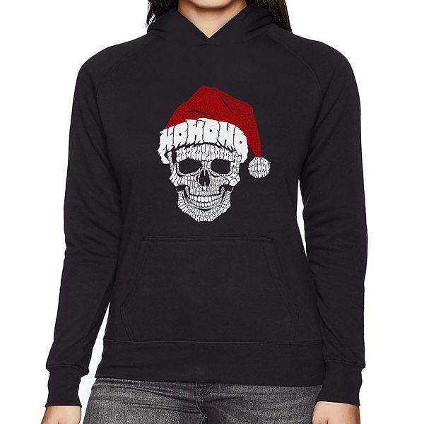 

Толстовка с капюшоном Santa skull для женщин La Pop Art, Black, Черный, Толстовка с капюшоном Santa skull для женщин La Pop Art, Black