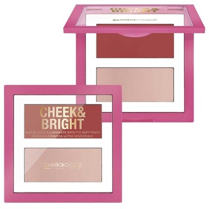 

Палитра кремовых румян и хайлайтера Cheek & Bright POSH Rose Bellaoggi