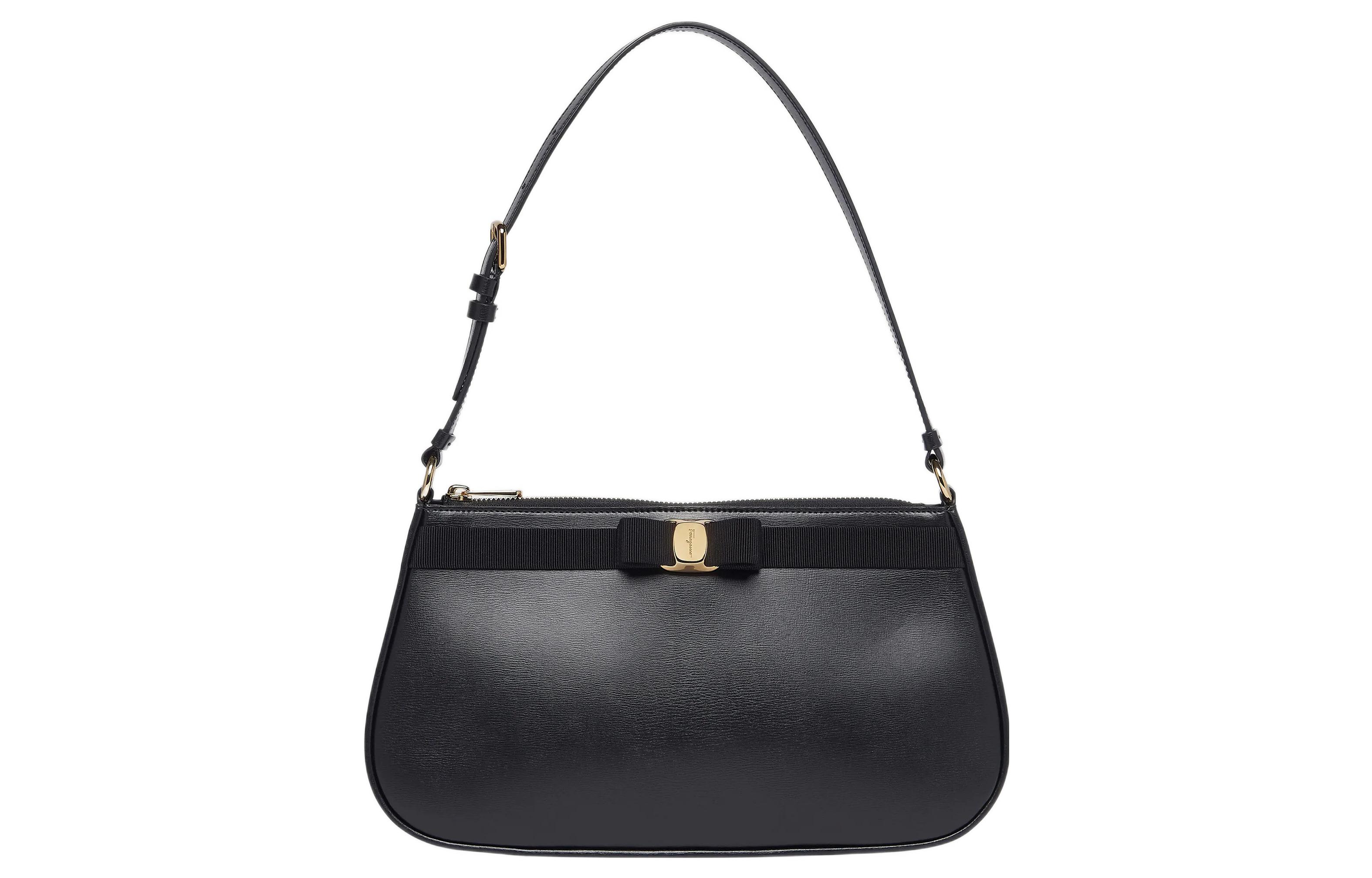

Сумка через плечо из телячьей кожи FERRAGAMO Vara женская черная