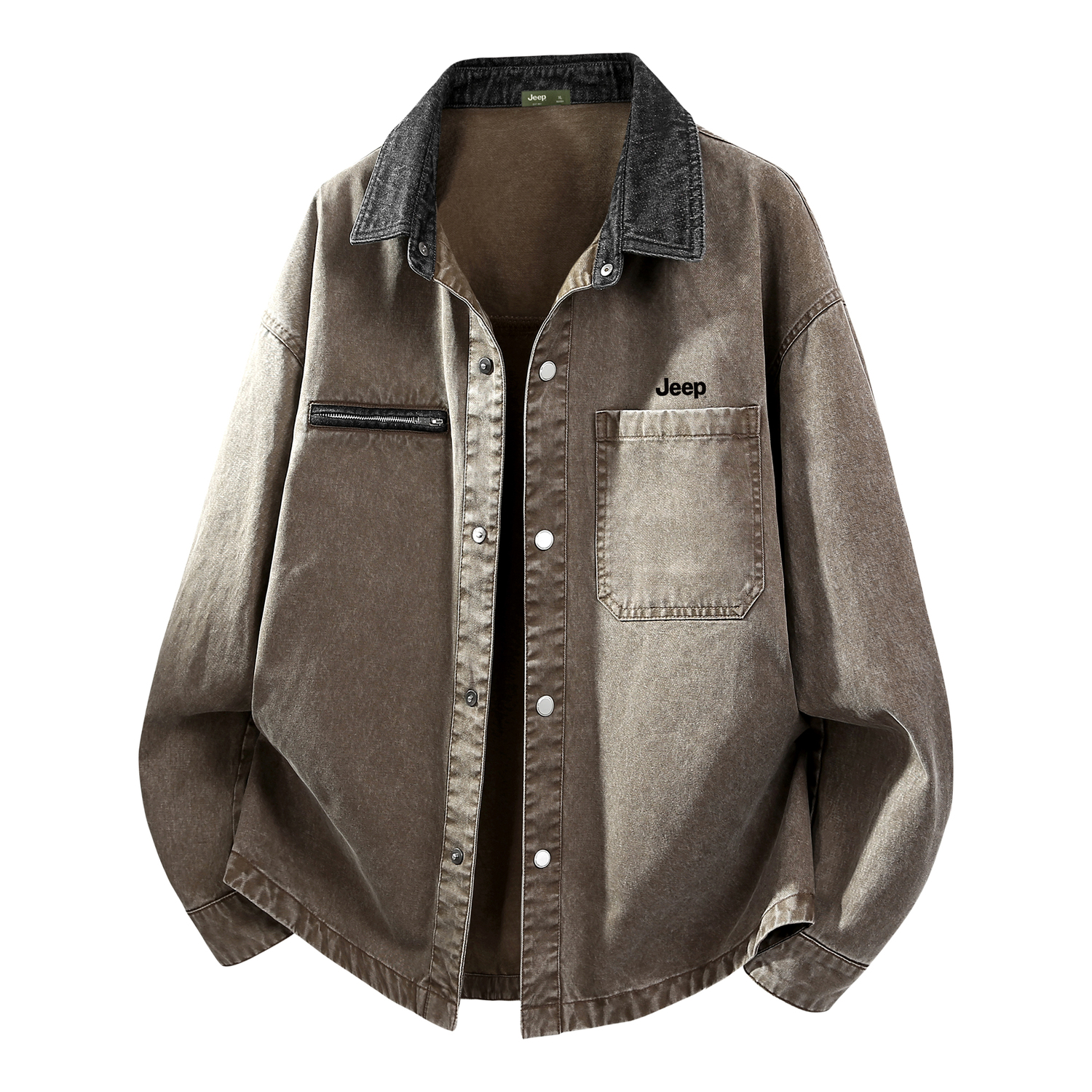 

Рубашка Lifestyle Unisex Lapel Moderate Workwear Jeep, хаки