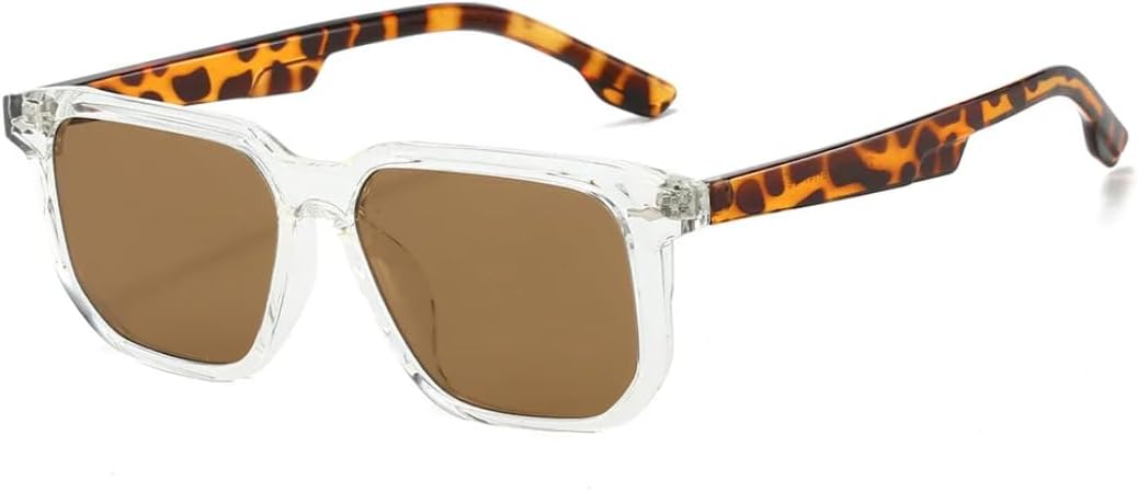 

Солнцезащитные очки для мужчин и женщин - защита UV400 - градиентные линзы, заклепки, панк-стиль, маленькая оправа, для занятий спортом на открытом воздухе и вождения DSVIGF, Transparent