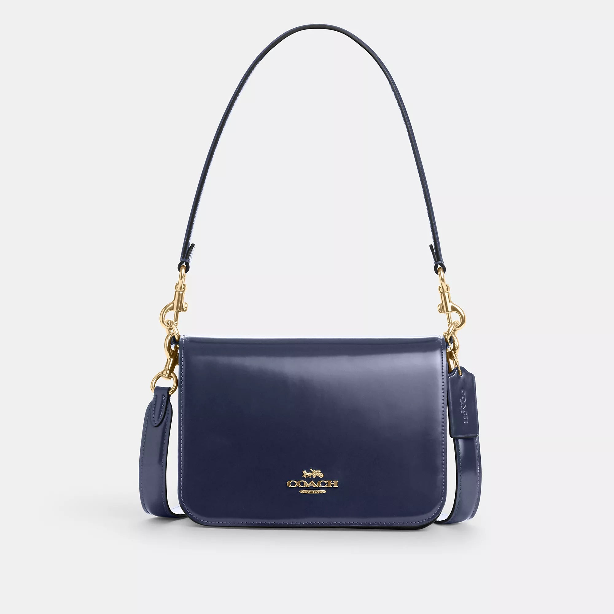 

Сумка Куинн от Coach Outlet, цвет gold/true navy