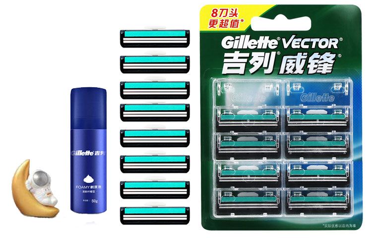 Wei Feng двухслойная бритва с ручным лезвием Gillette, Weifeng Rotates The Double-Layer 3 Cutter Heads — фото 4