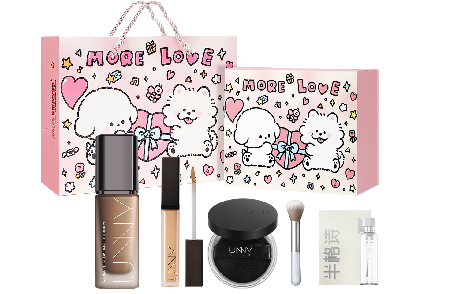

Наборы для макияжа для женщин Unny Club, box | oily skin y01 айвори белый+concealer f1 bright skin+loose powder+perfume sample