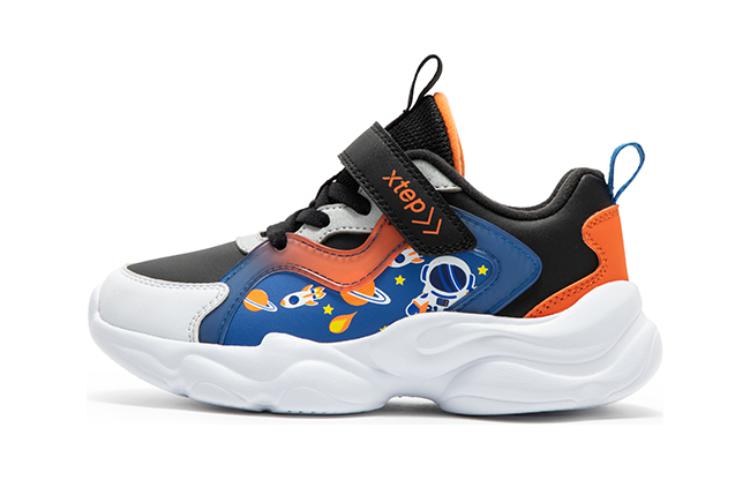 

XTEP Нескользящие износостойкие низкие детские кроссовки для повседневной носки, черные, синие, оранжевые, для детей от 3 до 7 лет