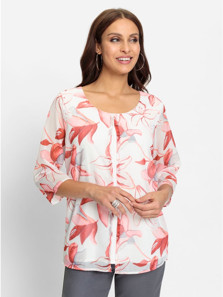 

Блузка из жоржета с принтом цвета экрю WITT WEIDEN