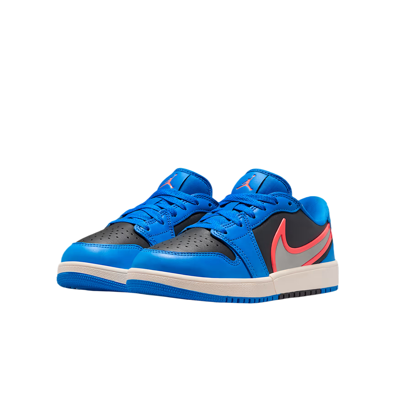 Дышащие низкие детские кроссовки для скейтбординга Unisex Jordan, синий/серый черный/красный/металлик серебристый — фото 4